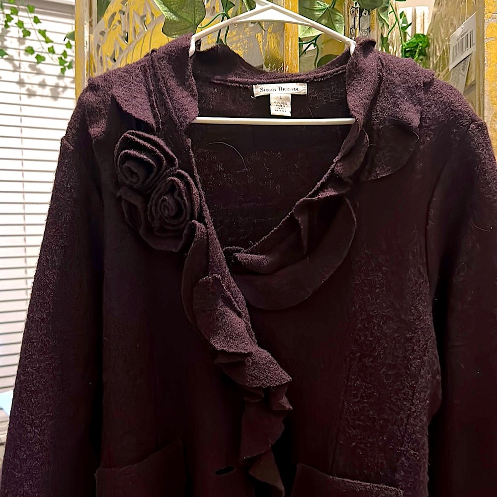 Jacket 100% wool, purple